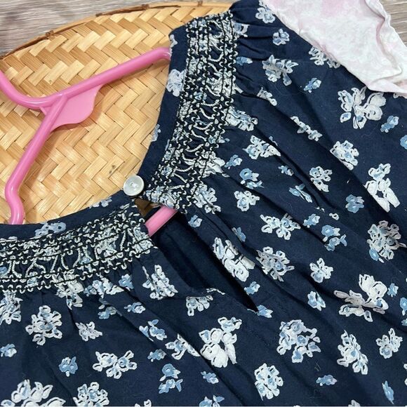 Roberta roller rabbit blue floral embroidered top - Picture 4 of 6